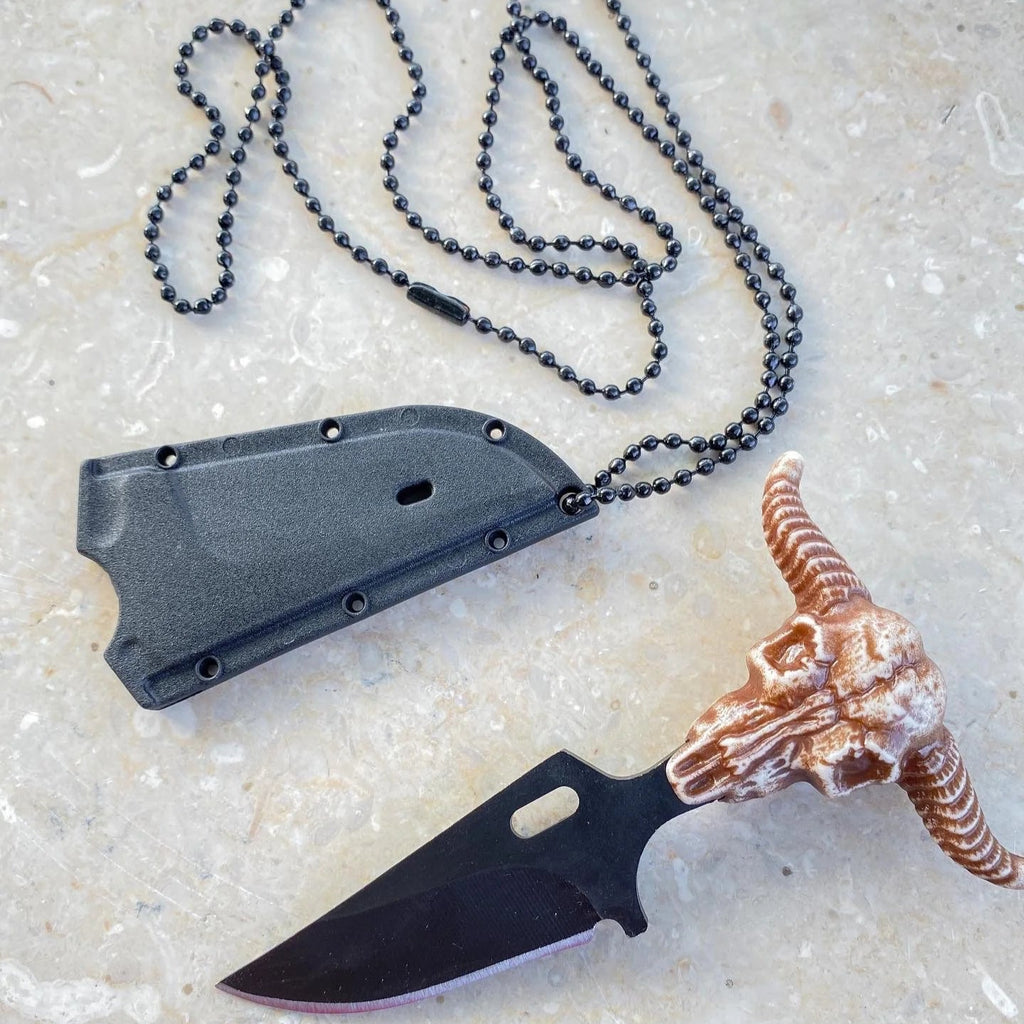 Bull Necklace Knife