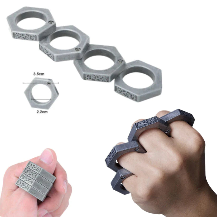 Discreet and Foldable Brass Knuckle Rings